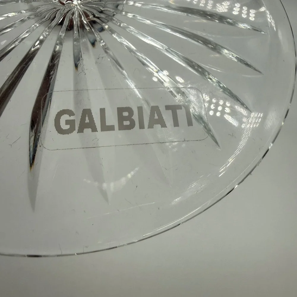 Galbiati Hungary Hand Cut Cobalt Blue Cased Crystal Pedestal Compote Bowl 24% Pb